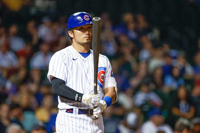 Chicago Cubs designated hitter Seiya Suzuki at Wrigley Field.